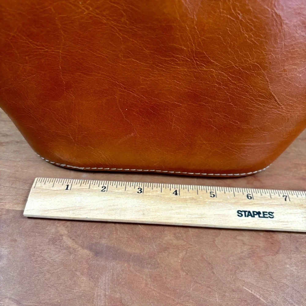 Patricia Nash Lavoria Brown Leather Top Zip Crossbody Bag - No Chain or Strap - Picture 10 of 16